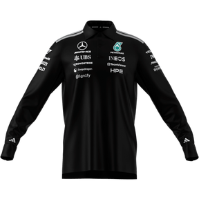 ADIDAS - Mercedes - Amg Petronas Formula 1 Team Engineers Polo Longsleeve - Uomo - Black - image 7