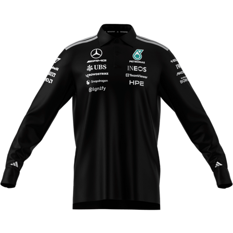 ADIDAS - Mercedes - Amg Petronas Formula 1 Team Engineers Polo Longsleeve - Uomo - Black - image 7