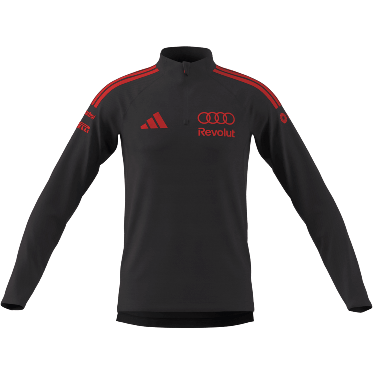 ADIDAS - Audi Revolut Formula One Team 2026 Mechanics 1/4 Zip - Uomo - Black - image 7