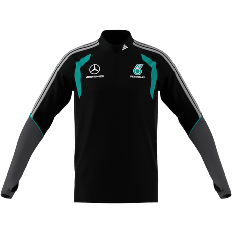 ADIDAS - Mercedes - Amg Petronas Formula 1 Team Mechanics Quarter Zip - Uomo - Black - image 7