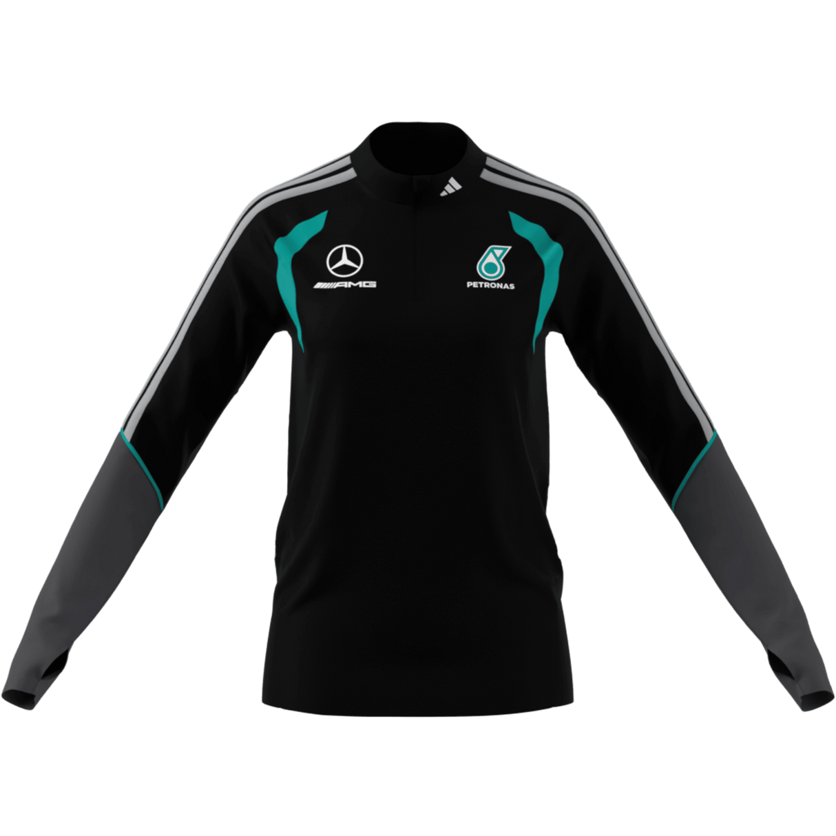 ADIDAS - Mercedes - Amg Petronas Formula 1 Team Mechanics Quarter Zip - Donna - Black - image 7