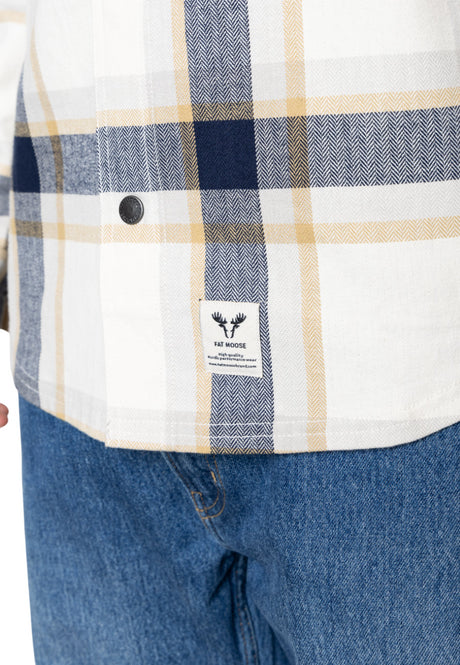 FAT MOOSE FM2838ECRU NAVY CHECK
