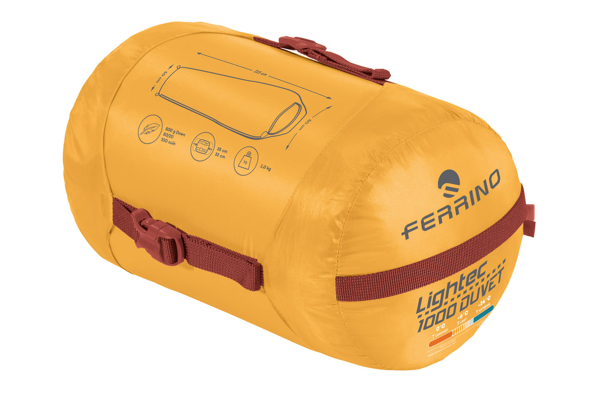 FERRINO - SACCO LIGHTEC 1000 DUVET grigio/rosso