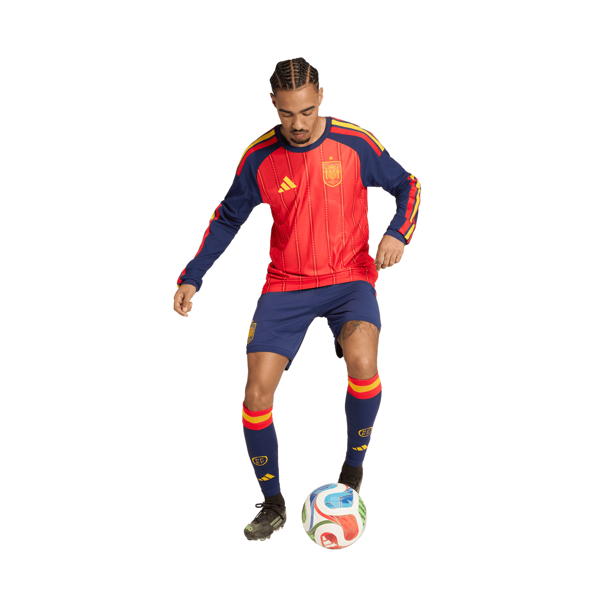 ADIDAS - Maglia Home Authentic Long Sleeve Spain 26 - Uomo - Red - image 5