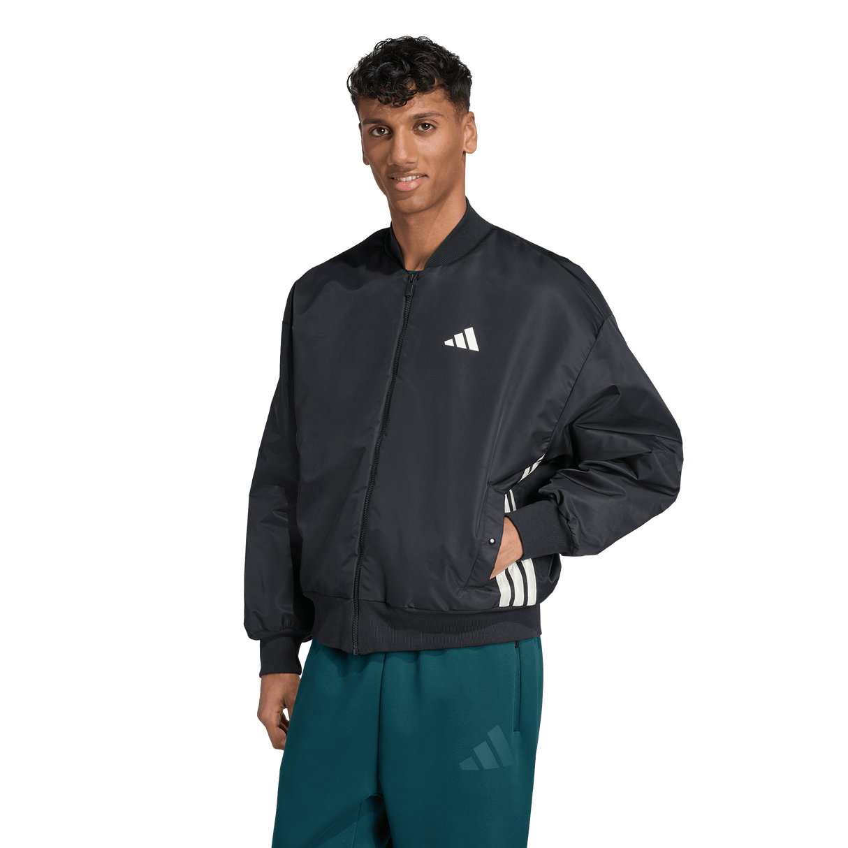 ADIDAS - Stadium Bomber Jacket - Uomo - Black - image 2