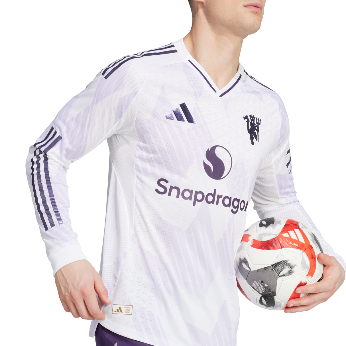 ADIDAS - Maglia Manchester United 25/26 A Manica Lunga Da Trasferta Autentica - Uomo - White - image 6