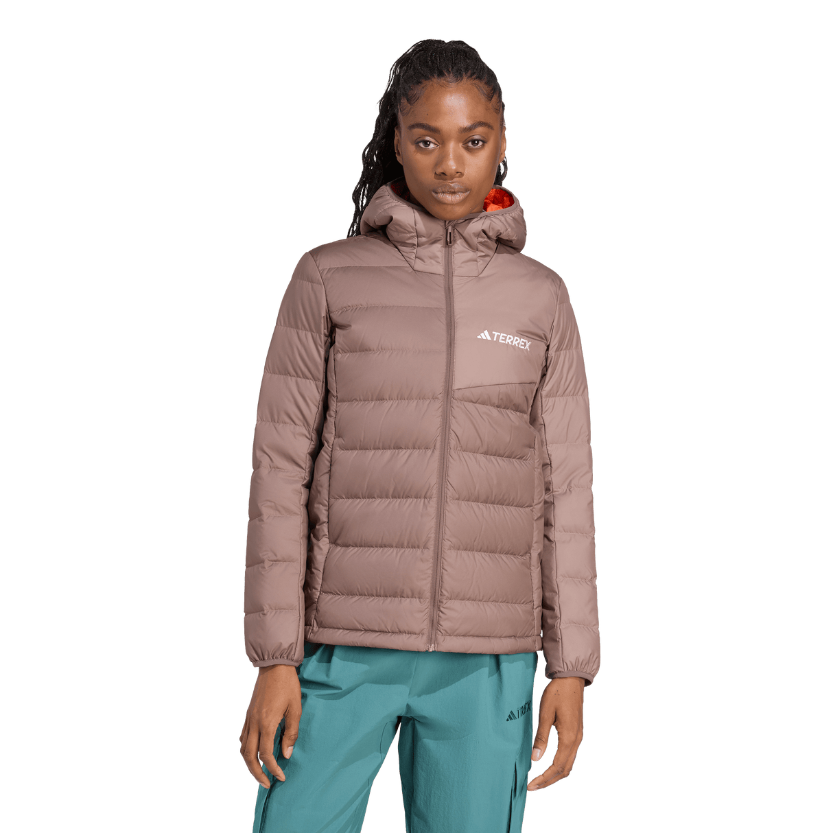 ADIDAS - Giacca TERREX Multi Light Down CLIMAWARM Hooded - Donna - Brown - image 2