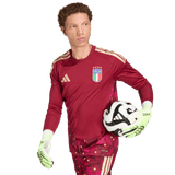 ADIDAS - Italia 26 Maglia Home Goalkeeper Long Sleeve - Uomo - Burgundy - image 8