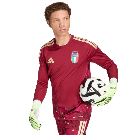ADIDAS - Italia 26 Maglia Home Goalkeeper Long Sleeve - Uomo - Burgundy - image 8
