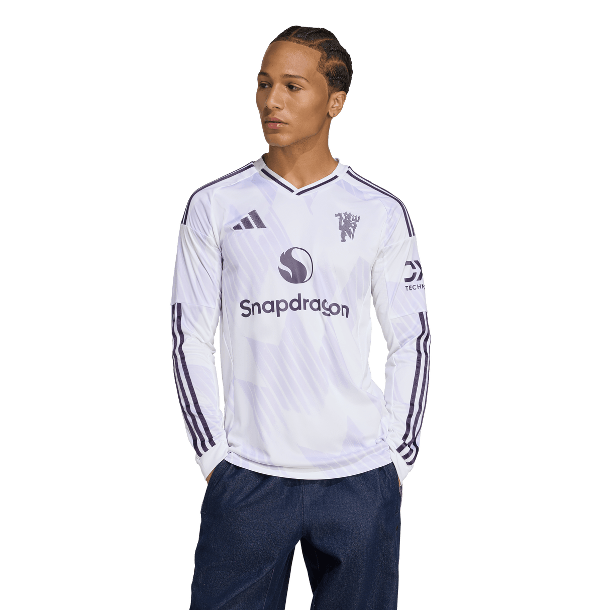 ADIDAS - Maglia A Manica Lunga Away Manchester United 25/26 - Uomo - White - image 3