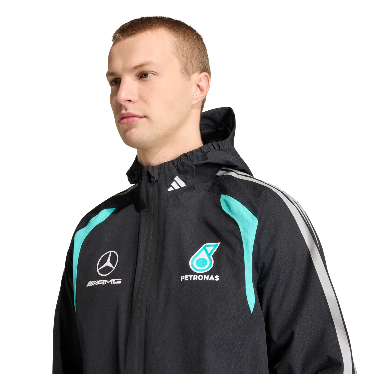 ADIDAS - Giacca Mercedes - Amg Petronas Formula 1 Team Mechanics Rain - Uomo - Black - image 6