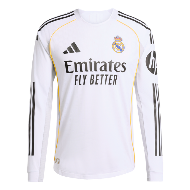ADIDAS - Maglia Home Authentic Long Sleeve Real Madrid 25/26 - Uomo - White - image 1