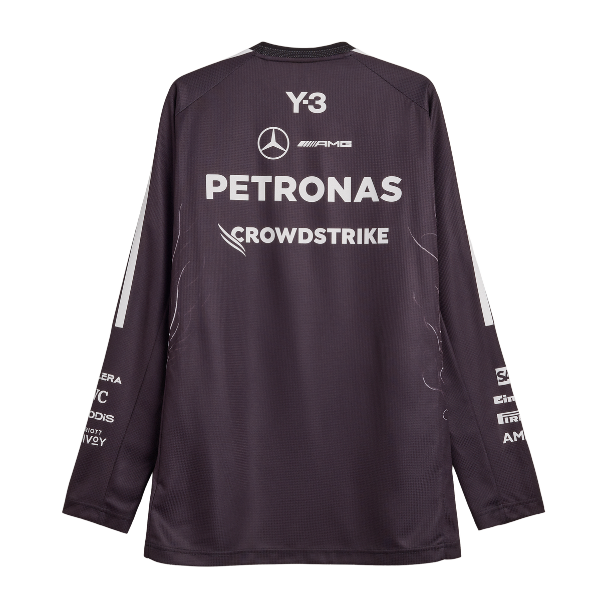 ADIDAS - Y-3 Mercedes - Amg Petronas Formula 1 Team Driver Long Sleeve Jersey - Black - image 9