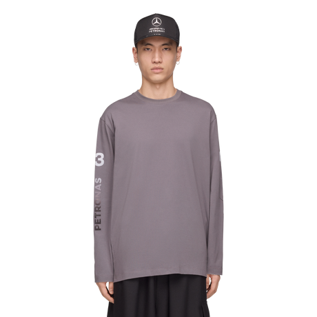 ADIDAS - Y-3 Mercedes - Amg Petronas Formula 1 Team Chaos Logo Long Sleeve Tee - Grey - image 2
