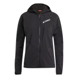 ADIDAS - TERREX Techrock CLIMAWARM+ Wind Hooded Fleece Jacket - Donna - Black - image 1