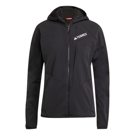 ADIDAS - TERREX Techrock CLIMAWARM+ Wind Hooded Fleece Jacket - Donna - Black - image 1