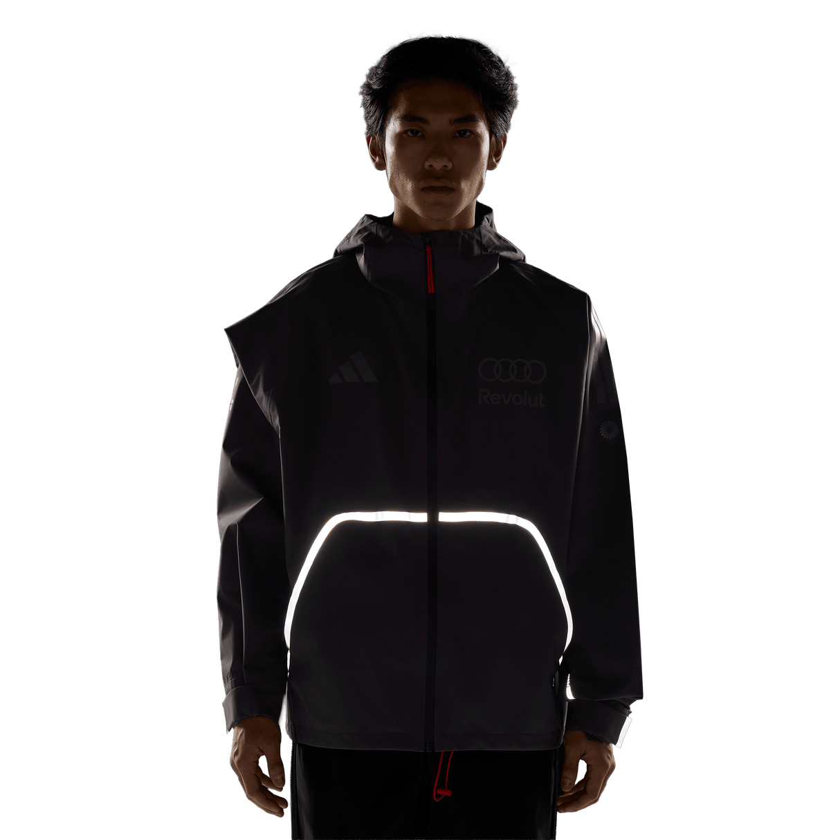 ADIDAS - Audi Revolut Formula One Team 2026 Engineers & Marketing Rain Jacket - Uomo - Black - image 8