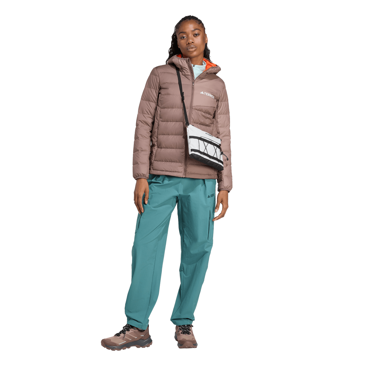 ADIDAS - Giacca TERREX Multi Light Down CLIMAWARM Hooded - Donna - Brown - image 5