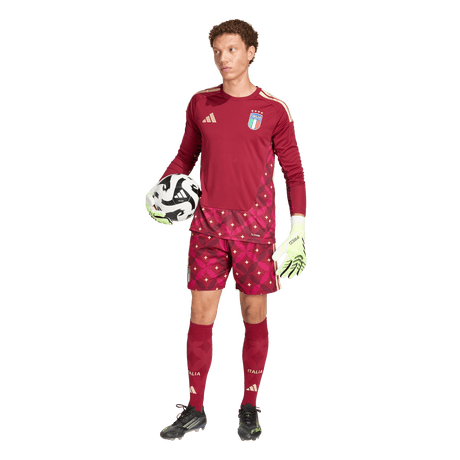 ADIDAS - Italia 26 Maglia Home Goalkeeper Long Sleeve - Uomo - Burgundy - image 6