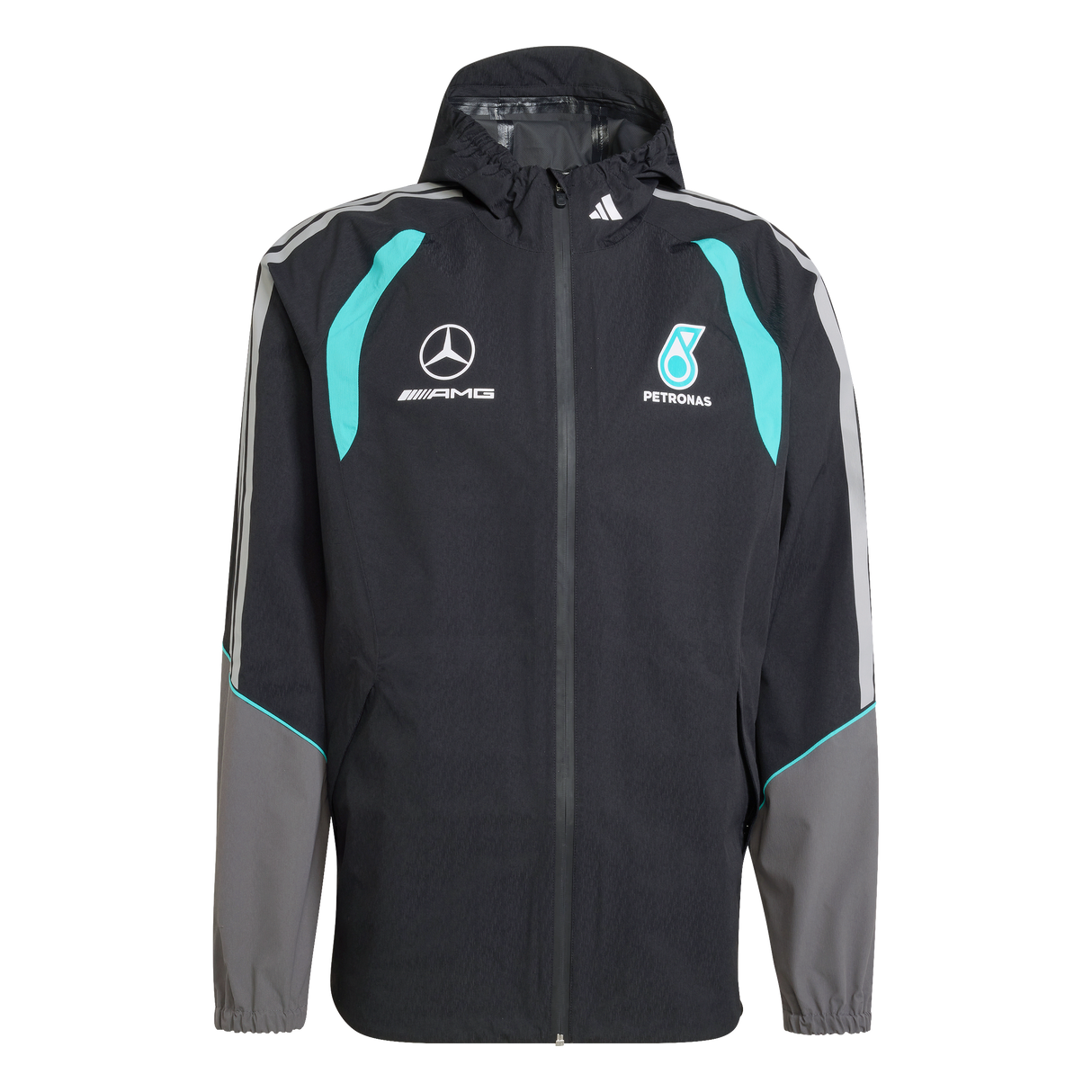 ADIDAS - Giacca Mercedes - Amg Petronas Formula 1 Team Mechanics Rain - Uomo - Black - image 1