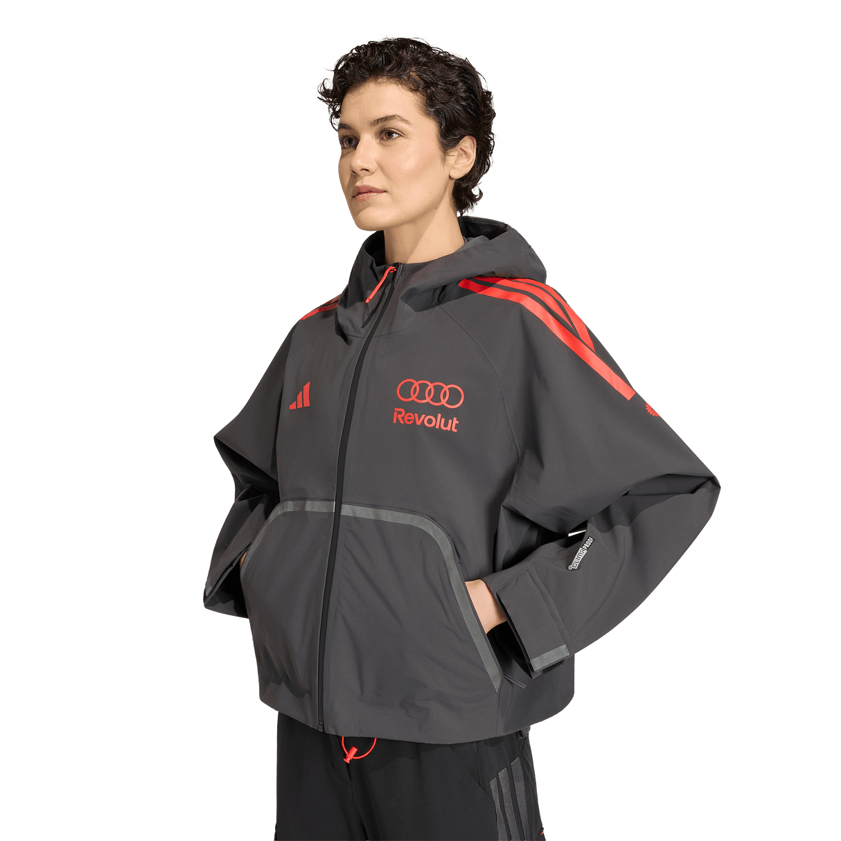 ADIDAS - Audi Revolut Formula One Team 2026 Mechanics Rain Jacket - Donna - Black - image 5