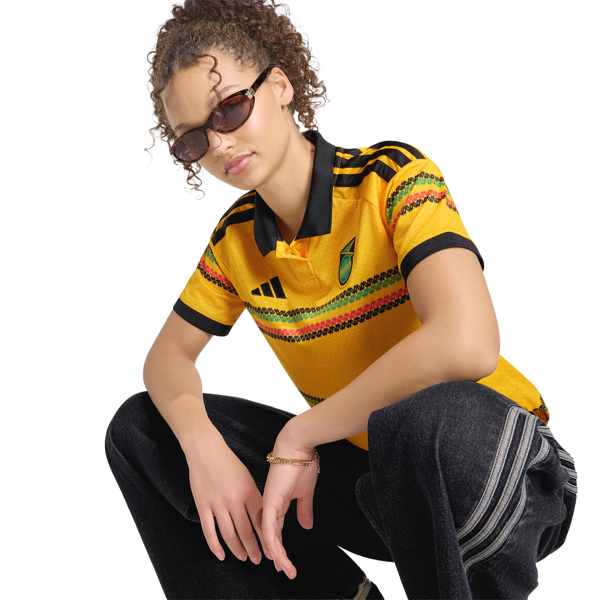 ADIDAS - Maglia Di Casa X Bob Marley Giamaica 26 - Donna - Yellow - image 6