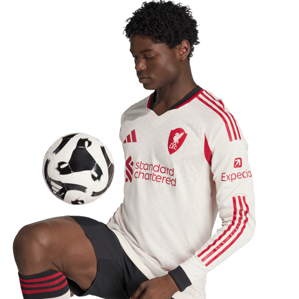 ADIDAS - Liverpool Fc 25/26 Away Authentic Jersey Longsleeve - Uomo - Black - image 7