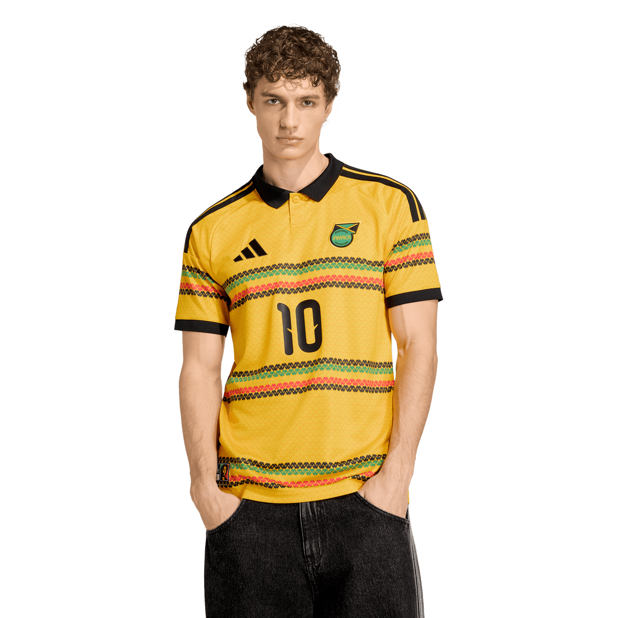 ADIDAS - Jamaica 26 X Bob Marley Home Marley 10 Jersey - Uomo - Yellow - image 3