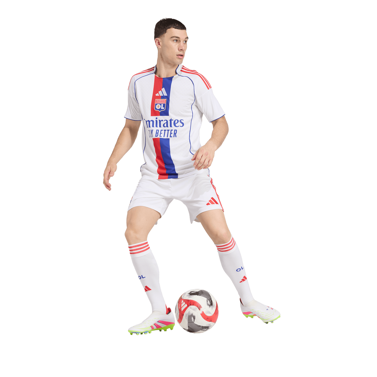 ADIDAS - Maglia Home Olympique Lyonnais 25/26 - Uomo - White - image 5