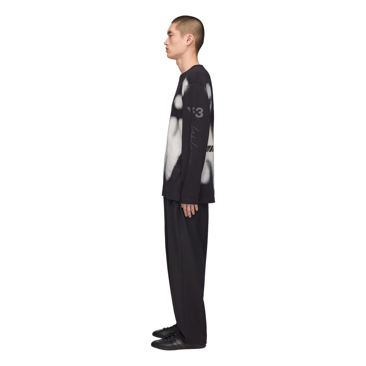 ADIDAS - Y-3 Mercedes - Amg Petronas Formula 1 Team Yohji Graphic Long Sleeve Tee - Black - image 4
