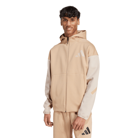 ADIDAS - Z.N.E. Adidas Felpa Con Cappuccio E Zip Integrale - Uomo - Brown - image 2