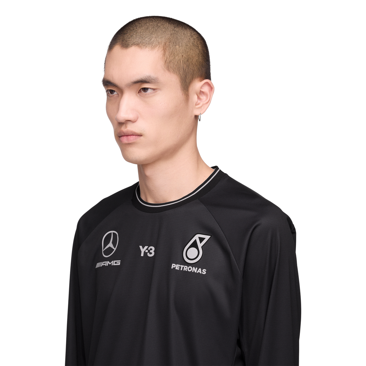 ADIDAS - Y-3 Mercedes - Amg Petronas Formula 1 Team Mechanics Long Sleeve Jersey - Black - image 8