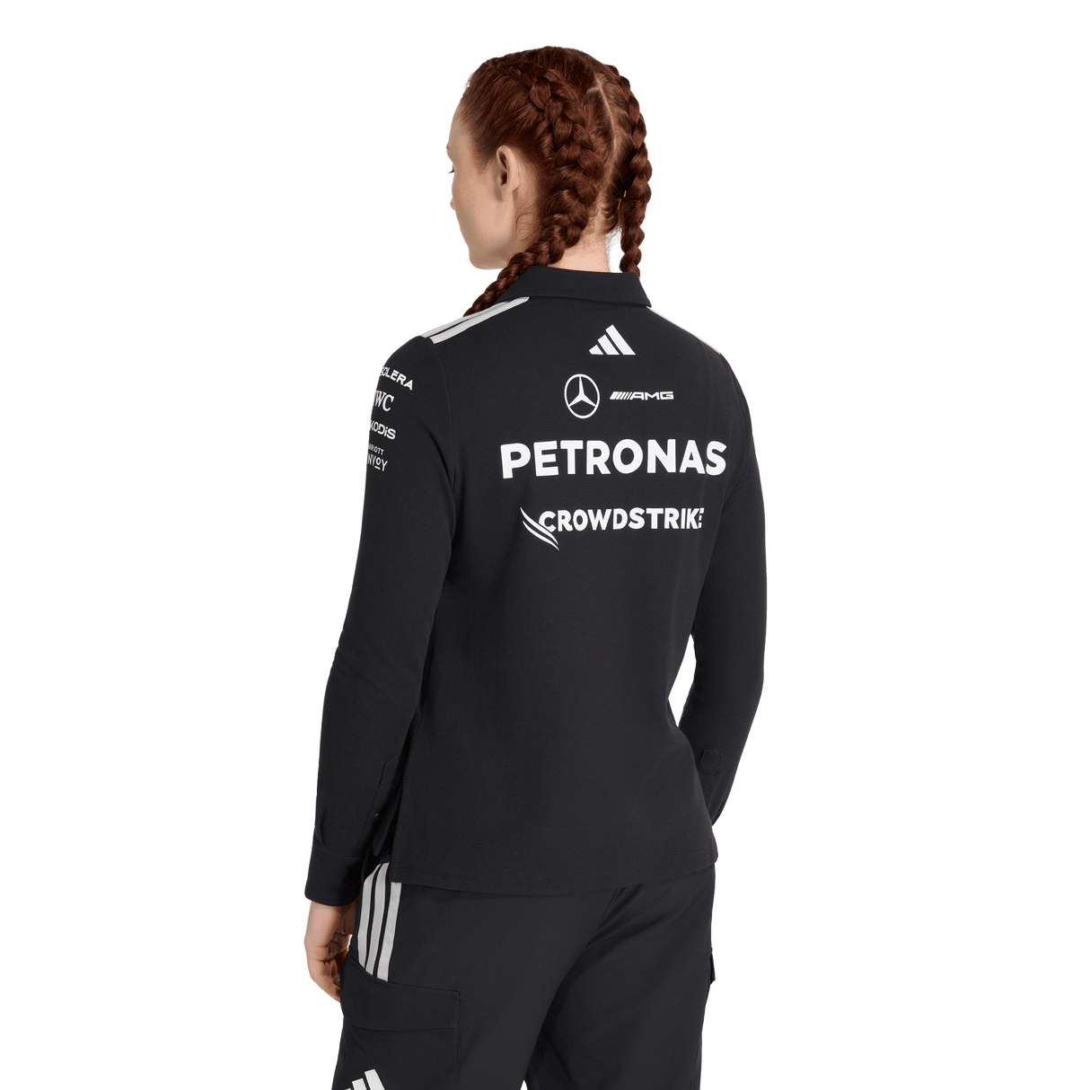 ADIDAS - Mercedes - Amg Petronas Formula 1 Team Engineers Polo Longsleeve - Donna - Black - image 3
