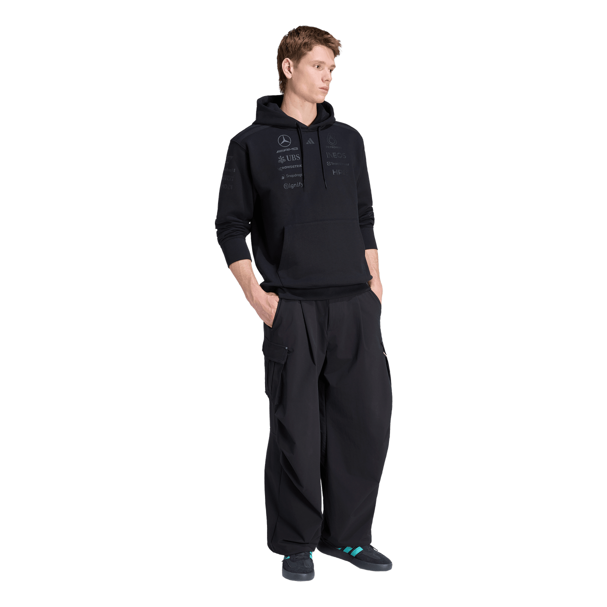 ADIDAS - Mercedes - Amg Petronas Formula 1 Team Felpa Con Cappuccio Night Driver Uomo - Black - image 4