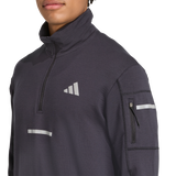 ADIDAS - Maglia Da Running Adi365 CLIMAWARM+ Half Zip - Uomo - Black - image 6