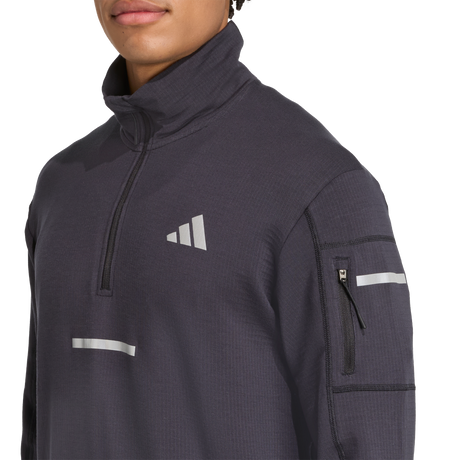 ADIDAS - Maglia Da Running Adi365 CLIMAWARM+ Half Zip - Uomo - Black - image 6