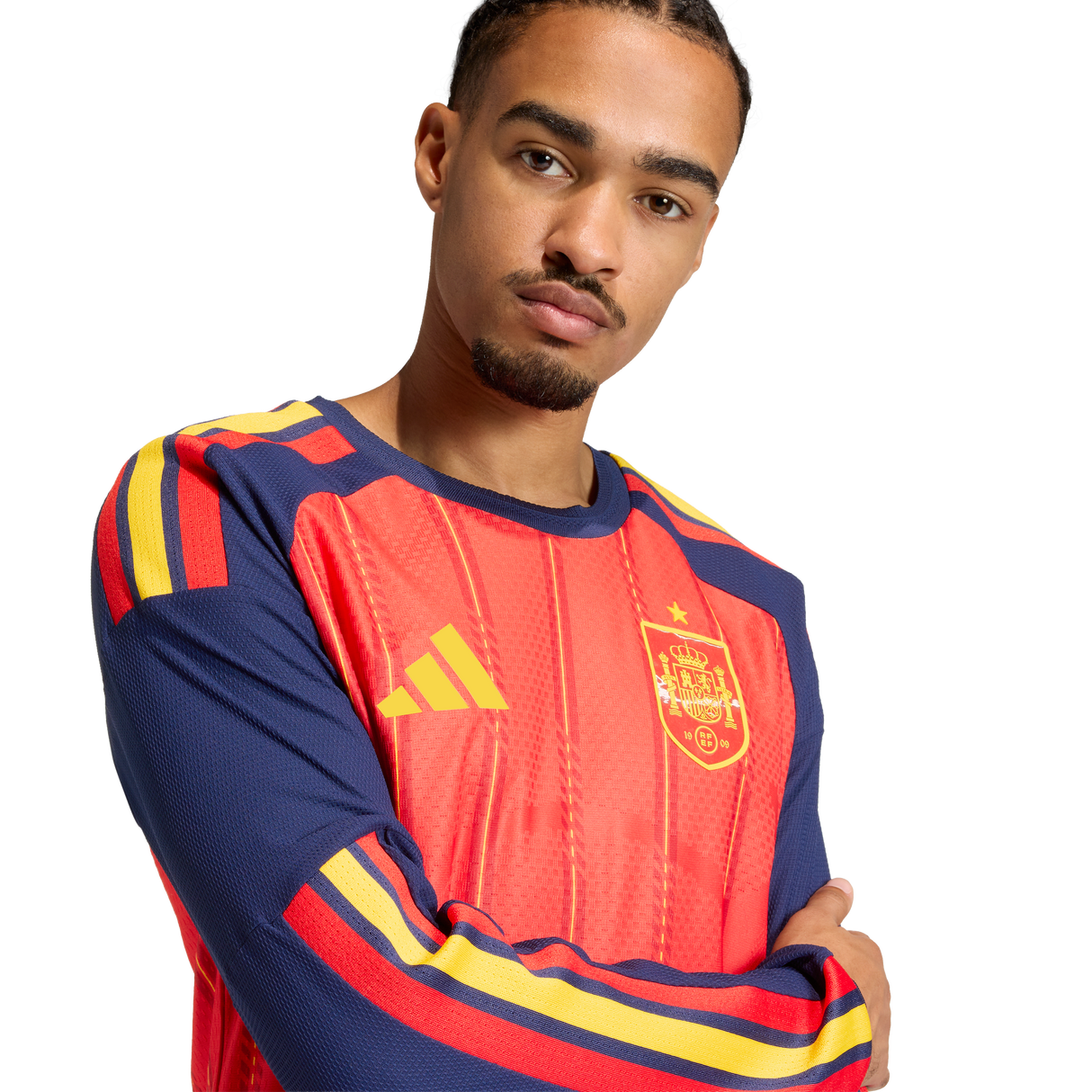 ADIDAS - Maglia Home Authentic Long Sleeve Spain 26 - Uomo - Red - image 6