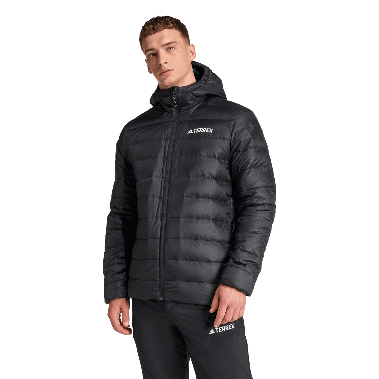 ADIDAS - TERREX Multi Essentials CLIMAWARM Light Down Hooded Jacket - Uomo - Black - image 2
