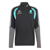 ADIDAS - Mercedes - Amg Petronas Formula 1 Team Mechanics Quarter Zip - Uomo - Black - image 1