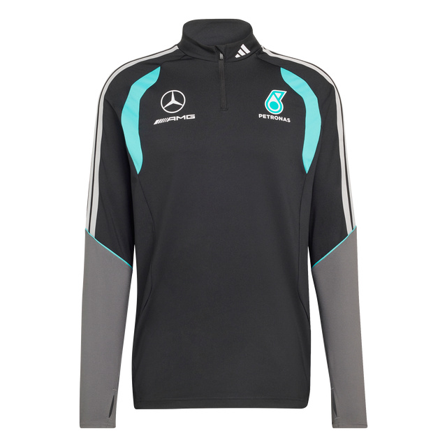 ADIDAS - Mercedes - Amg Petronas Formula 1 Team Mechanics Quarter Zip - Uomo - Black - image 1