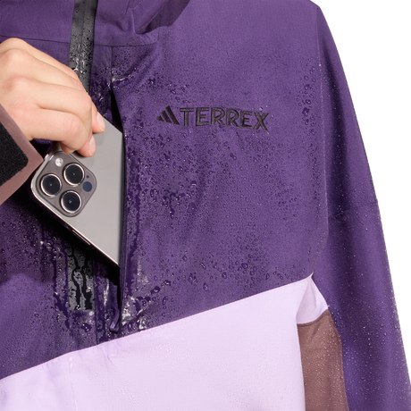 ADIDAS - Giacca Anorak TERREX Xploric CLIMAPROOF A 2 Strati Foderata - Donna - Purple - image 6