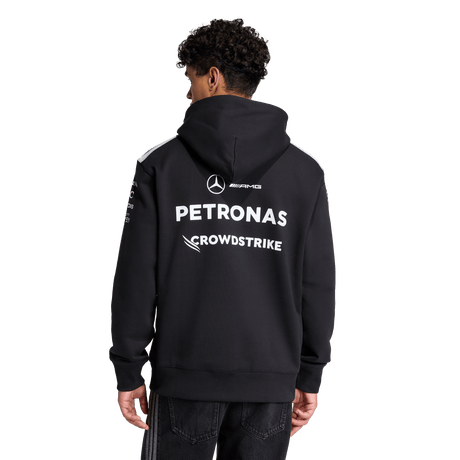 ADIDAS - Felpa Con Cappuccio Mercedes-Amg Petronas Formula 1 Team Driver - Uomo - Black - image 5