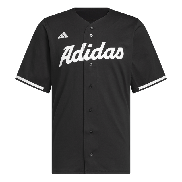 Adidas Dugout Full Button Cotton Jersey - Uomo - Black - image 1