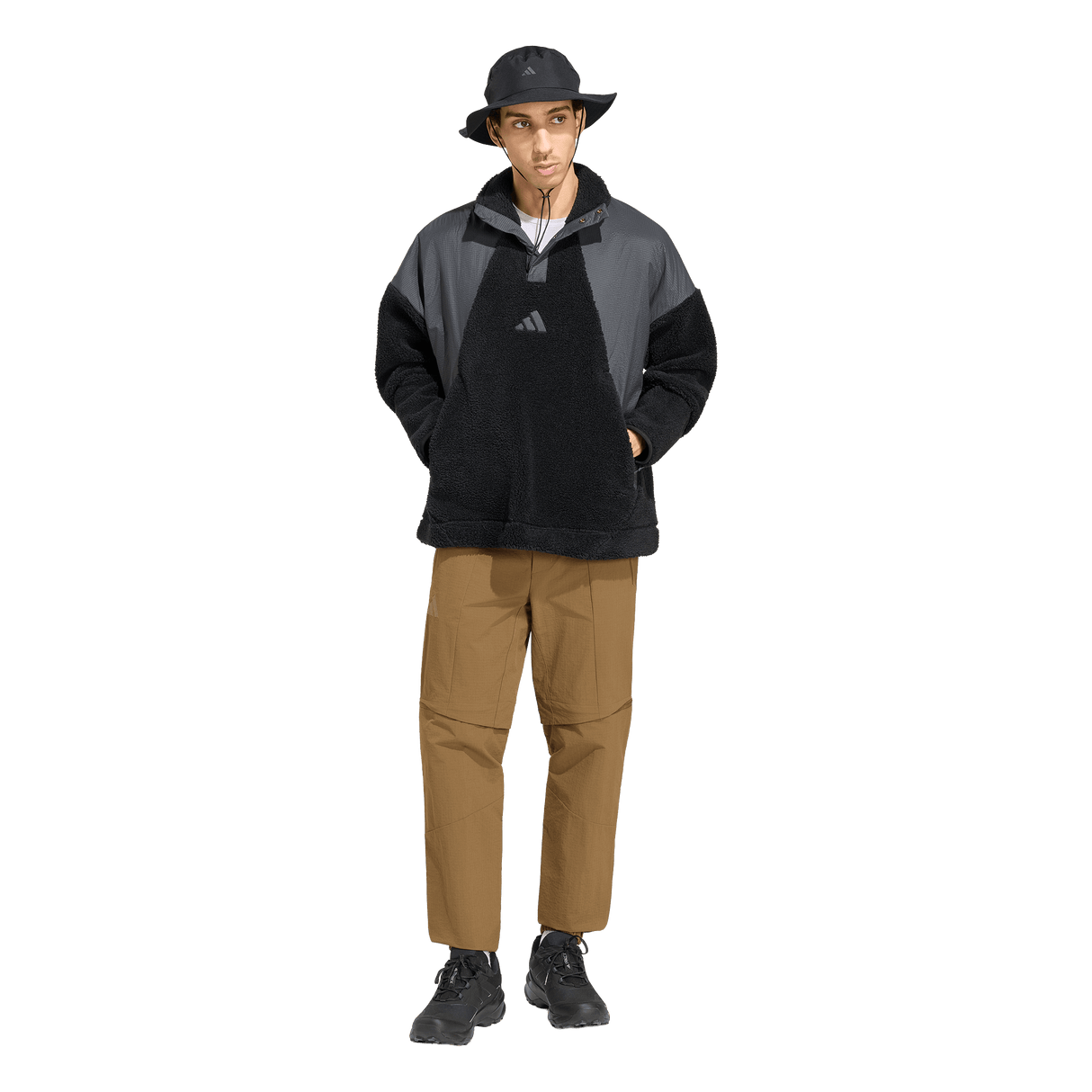ADIDAS - TERREX Xploric CLIMAWARM High Pile Snap Pullover - Uomo - Black - image 4