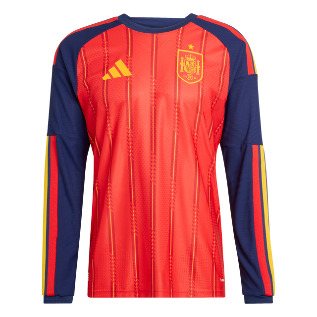 ADIDAS - Maglia Home Authentic Long Sleeve Spain 26 - Uomo - Red - image 1