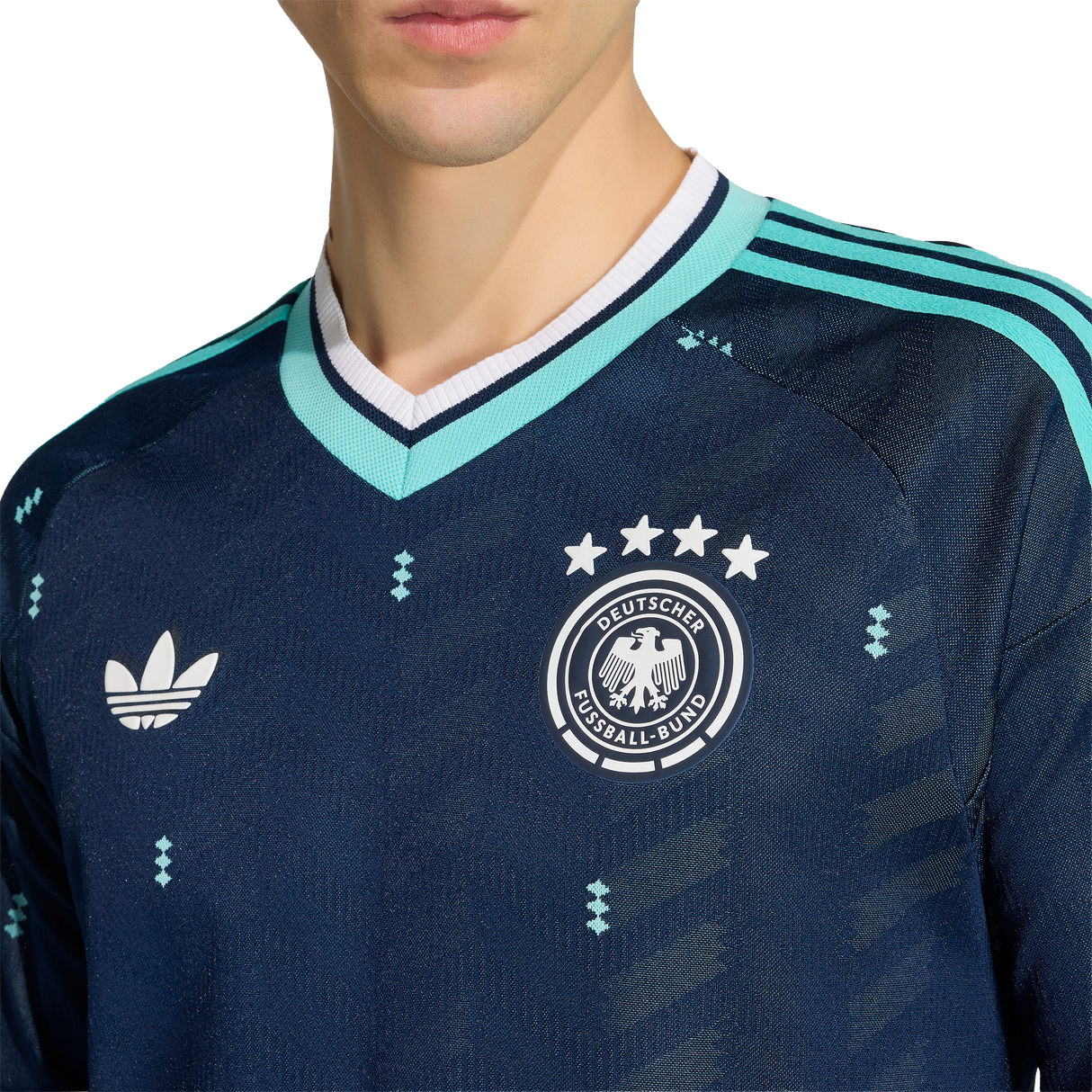 ADIDAS - Germany 26 Away Authentic Long Sleeve Jersey - Uomo - Blue - image 7