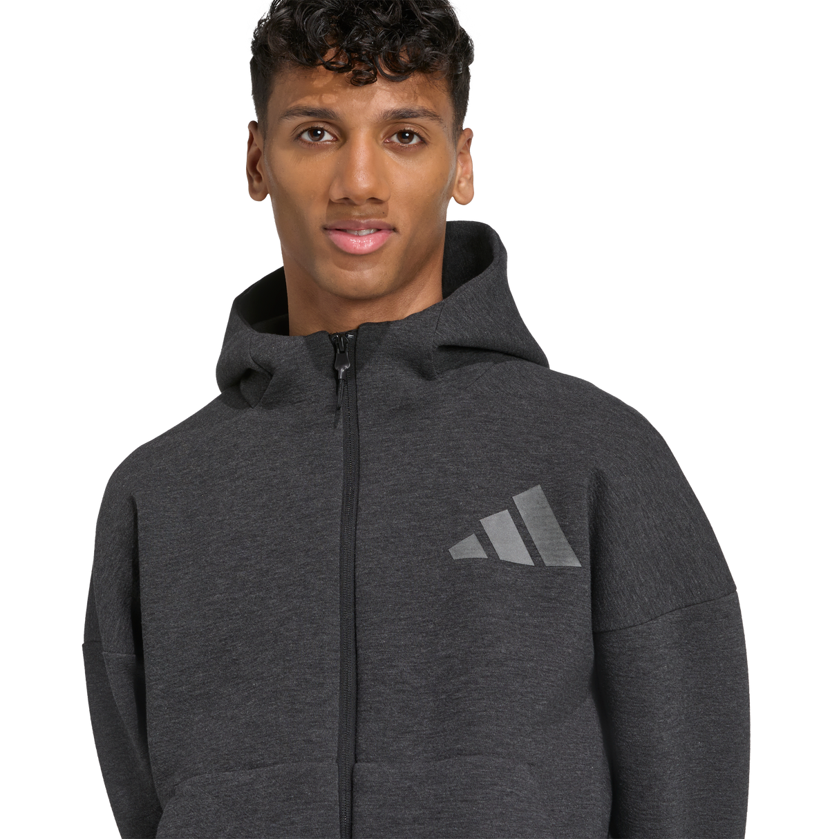 ADIDAS - Z.N.E. Adidas Felpa Con Cappuccio Premium A Zip Intera - Uomo - Black - image 6