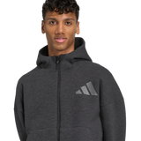 ADIDAS - Z.N.E. Adidas Felpa Con Cappuccio Premium A Zip Intera - Uomo - Black - image 6