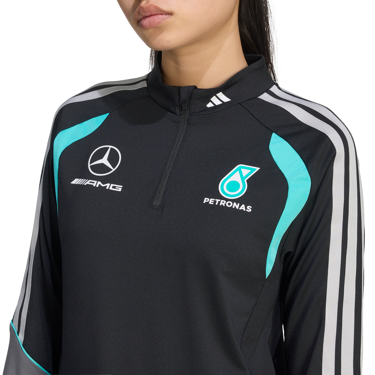 ADIDAS - Mercedes - Amg Petronas Formula 1 Team Mechanics Quarter Zip - Donna - Black - image 5