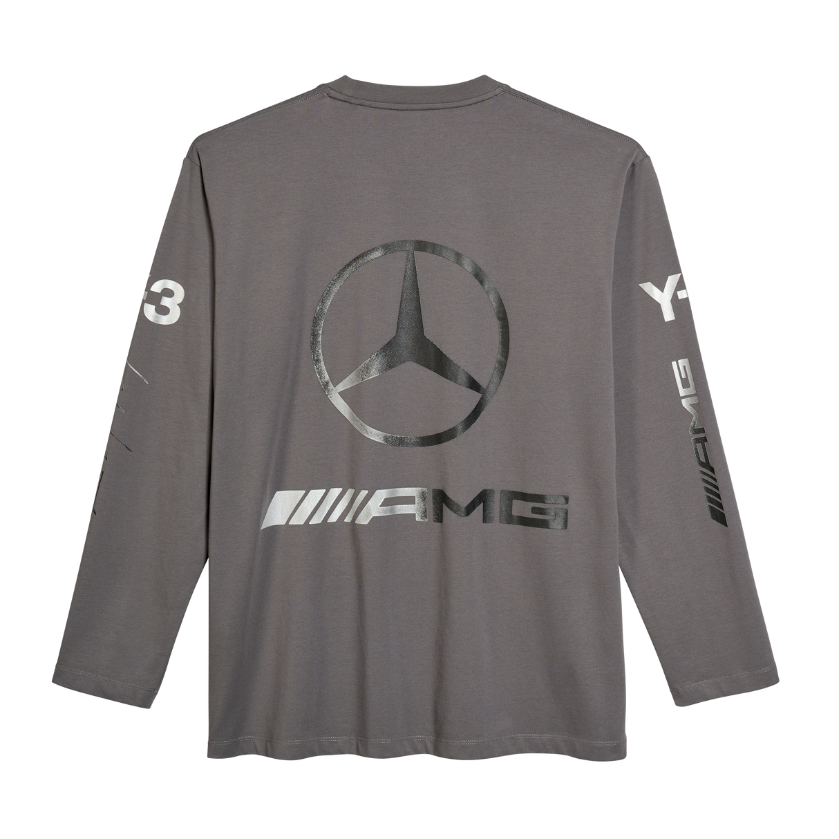 ADIDAS - Y-3 Mercedes - Amg Petronas Formula 1 Team Chaos Logo Long Sleeve Tee - Grey - image 10